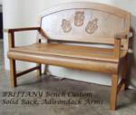 BRITTANY Bench Solid Back Adirondack Arms